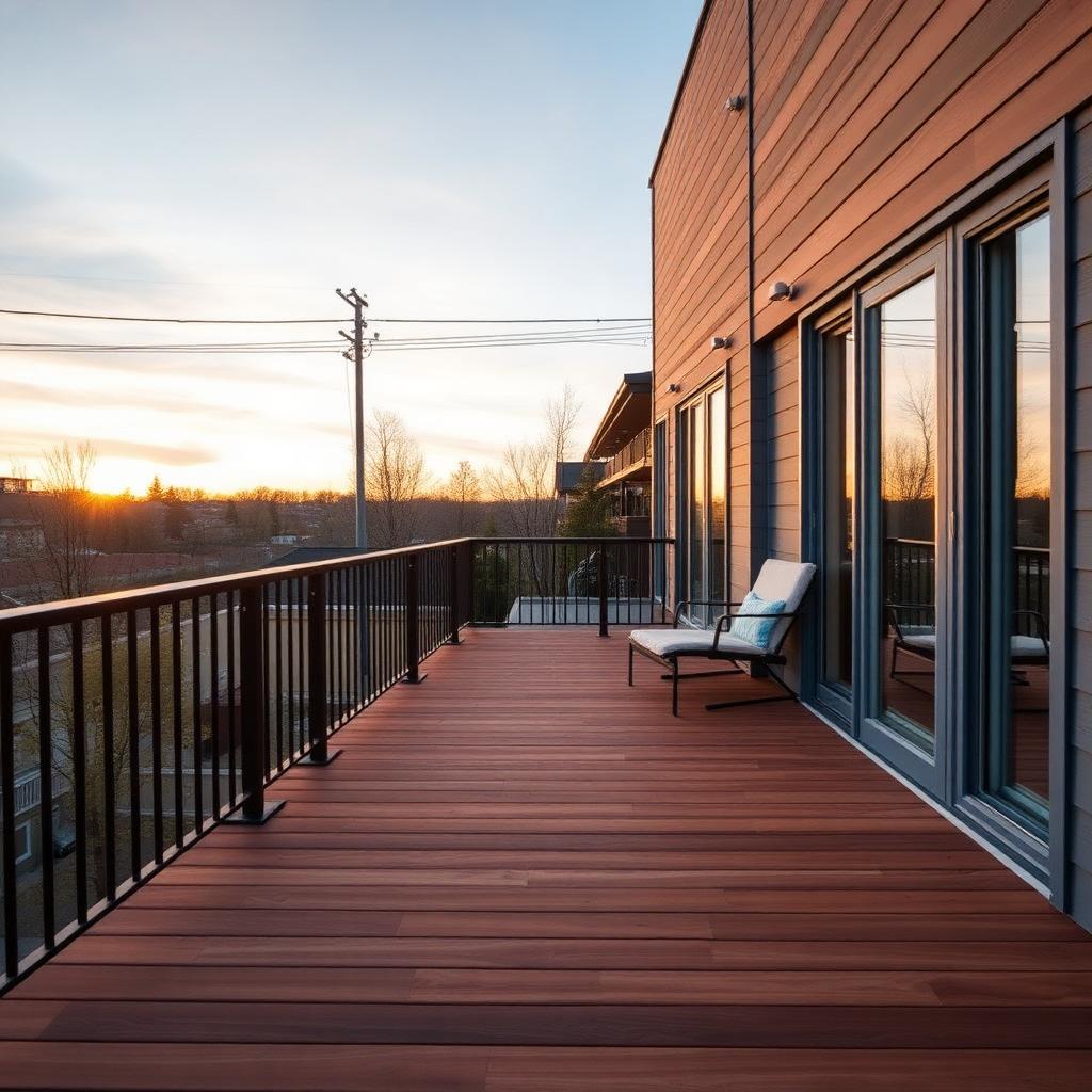 Cedar Deck & Balcony — decks project in LaSalle, QC by Ropak Construction
