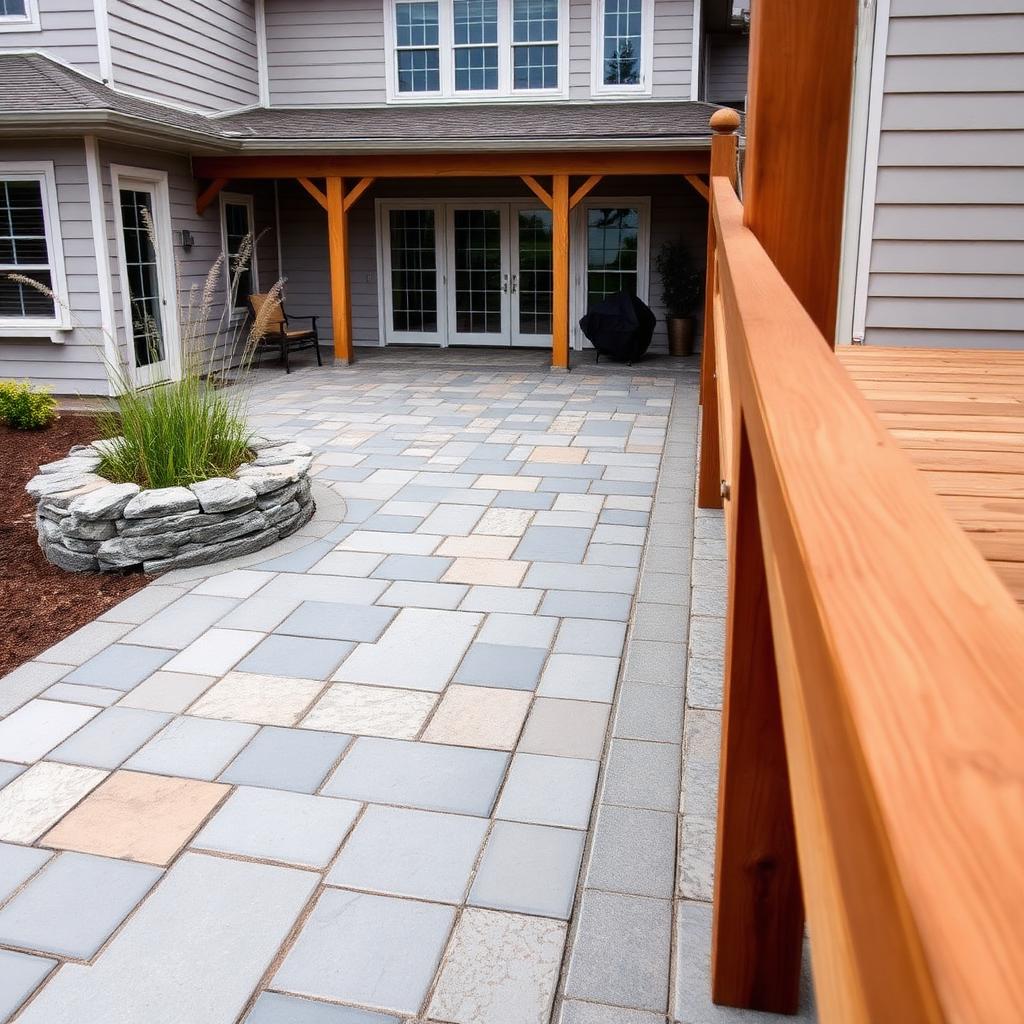 Stone Paving & Deck — masonry project in LaSalle, QC by Ropak Construction